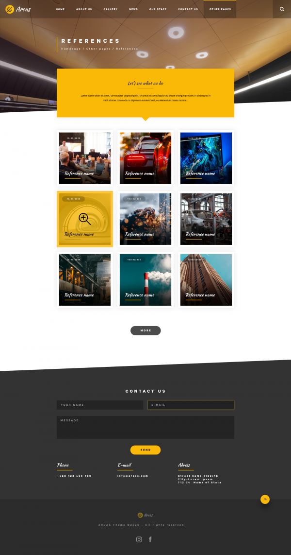 Arcas Template References